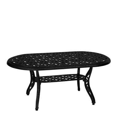 Oval metal 2025 garden table